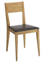 Stuhl mit Leder gepolstert
